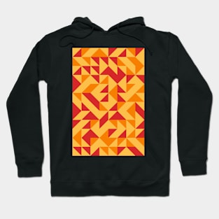 Fire Colored Geometric Pattern - Triangle #6 Hoodie